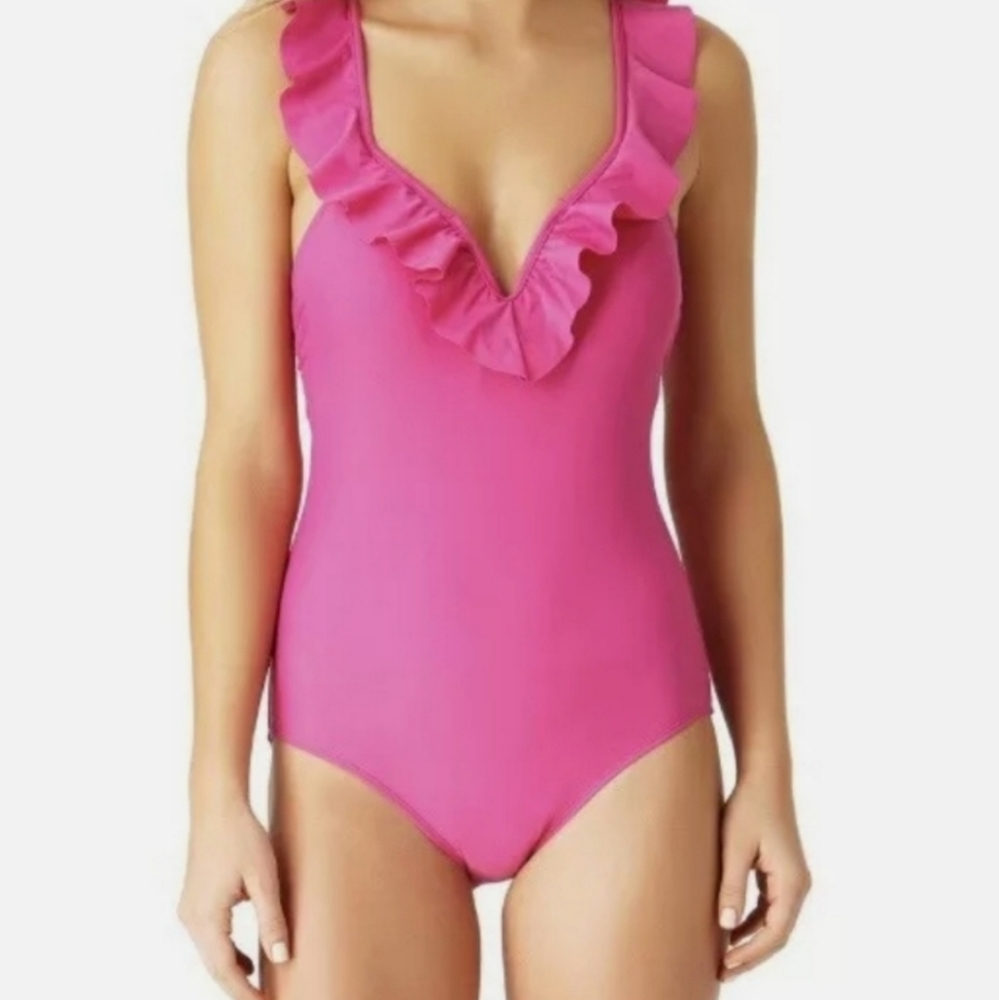 Pink Ruffle Swimsuit